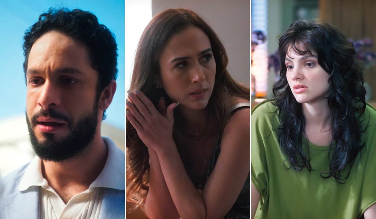 Luigi beija a mão de Anely e Petra sofre de ciúme em Terra e Paixão