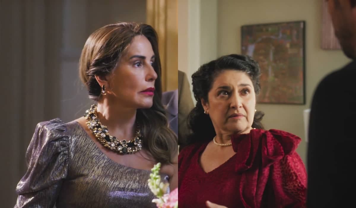 Irene se descabela para descobrir quem é a amiga misteriosa de Angelina em Terra e Paixão