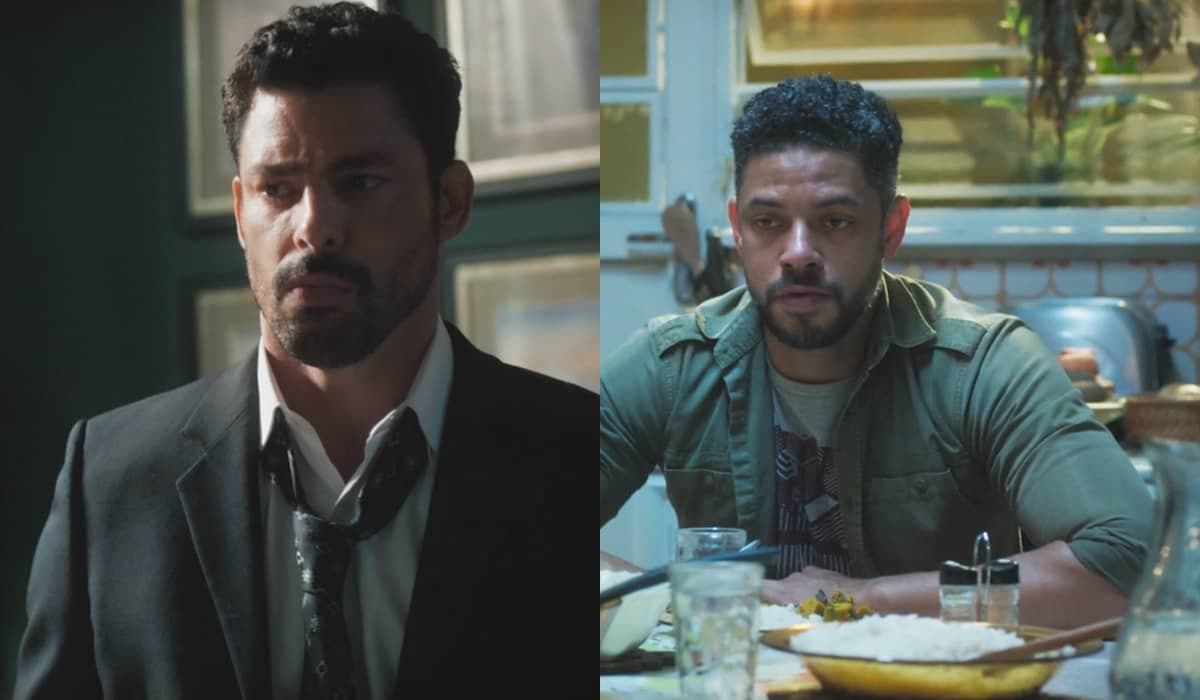 Jonatas cai para trás ao descobrir que é irmão de Caio em Terra e Paixão