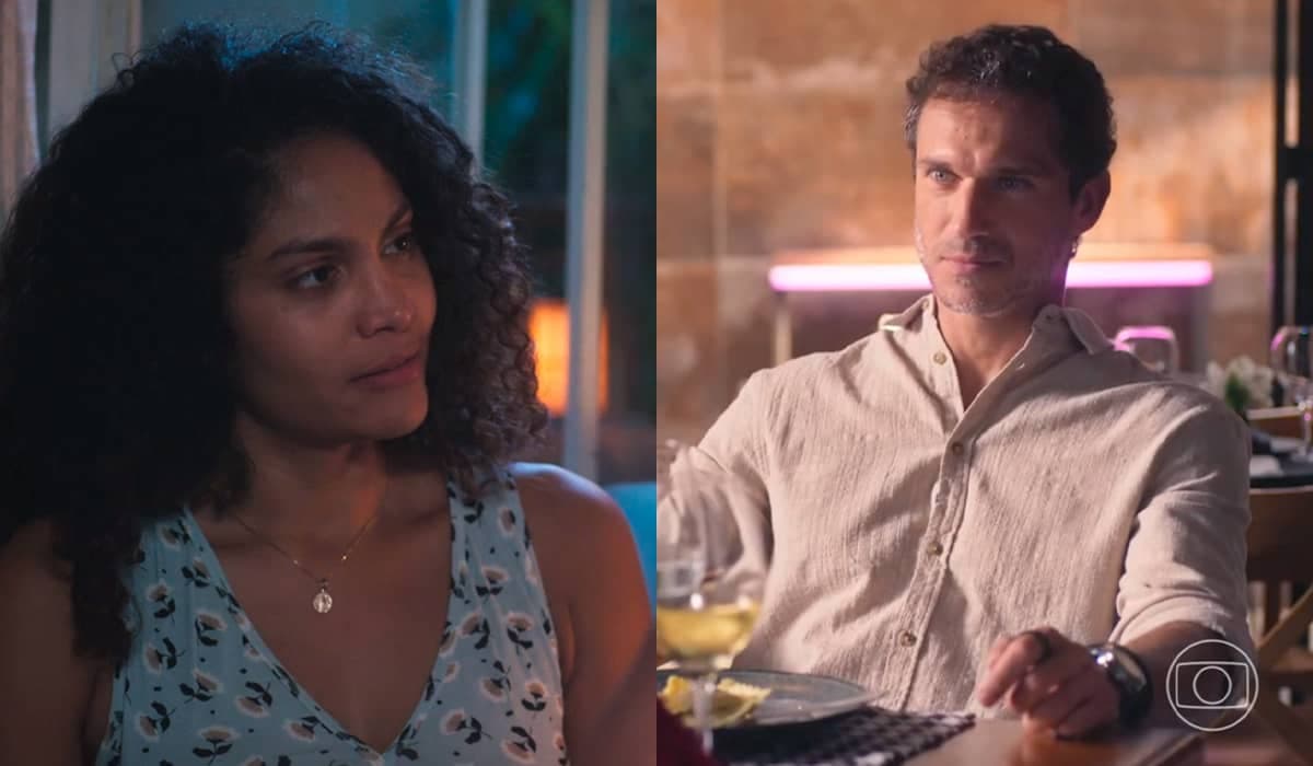 Aline aceita sociedade com Vinícius, mas Caio fica atento em Terra e Paixão
