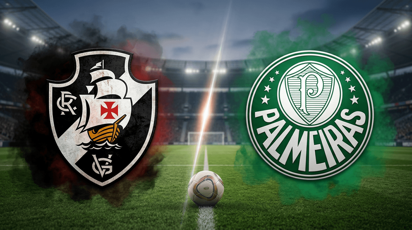 Vasco x Palmeiras ao vivo: Onde assistir, horário e escalações hoje