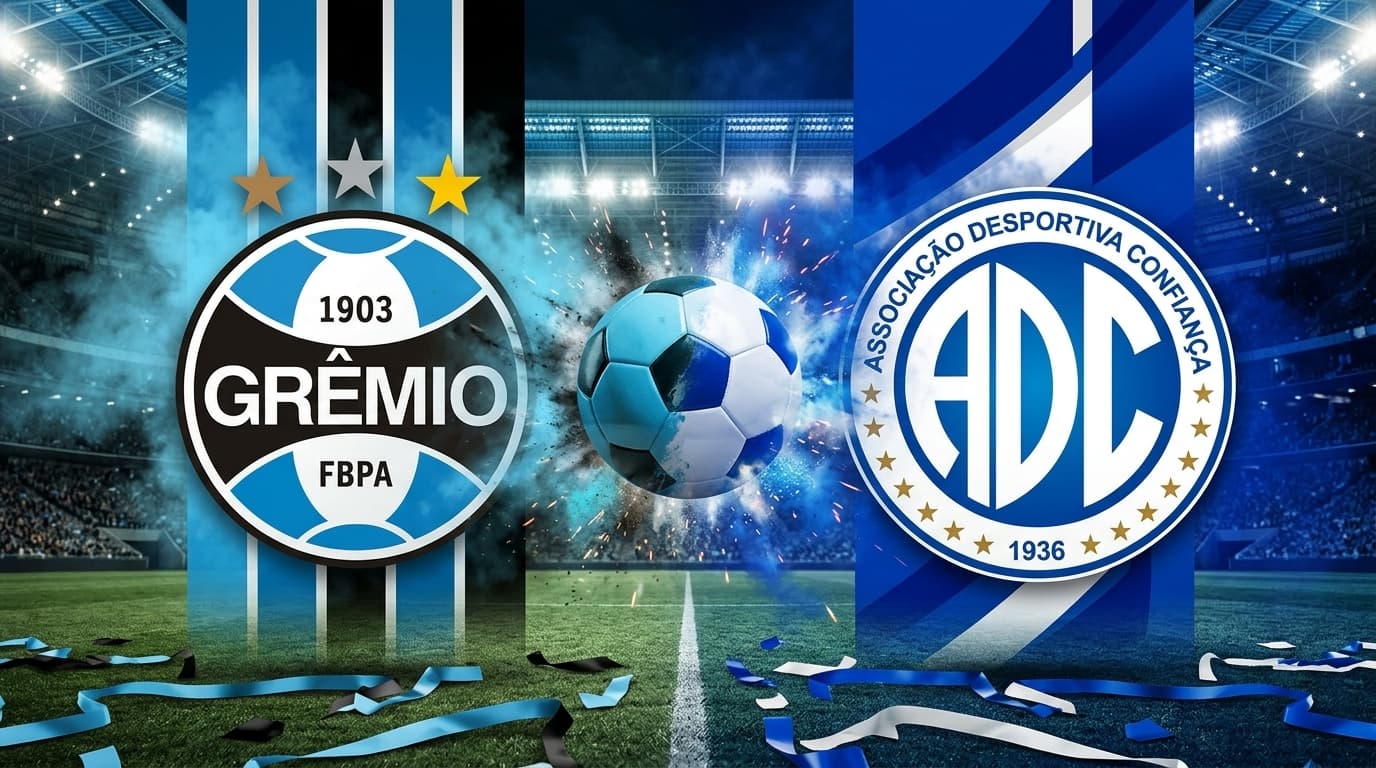 Grêmio x Confiança ao vivo: Horário, prováveis times e onde assistir ao jogo de hoje.