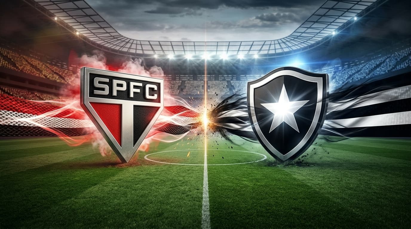 São Paulo x Botafogo ao vivo hoje! O Tricolor encara o Fogão no MorumBis. A bola rola em instantes!