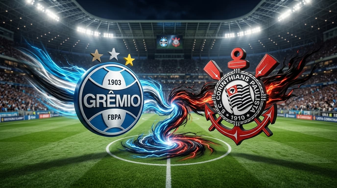 Grêmio x Corinthians ao vivo hoje! Duelo de Gigantes na Arena! Os times medem forças em confronto eletrizante pelo Brasileirão