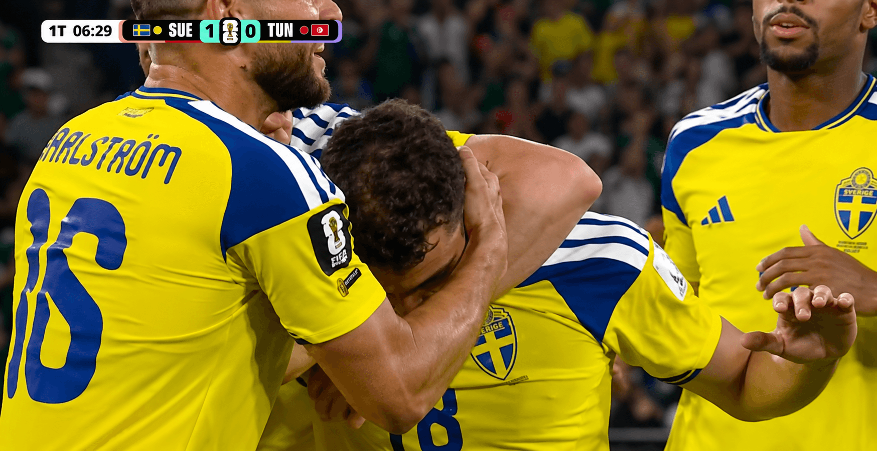 Suécia goleia Tunísia na estreia da Copa do Mundo e assume a liderança do Grupo F