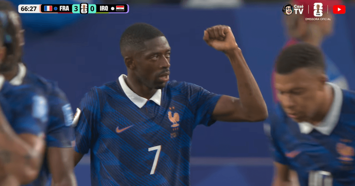 França atropela Iraque por 3 a 0 em jogo marcado por paralisação de tempestade e recorde de Mbappé