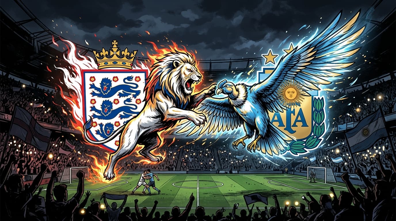 Inglaterra e Argentina disputam hoje vaga na final da Copa do Mundo de 2026