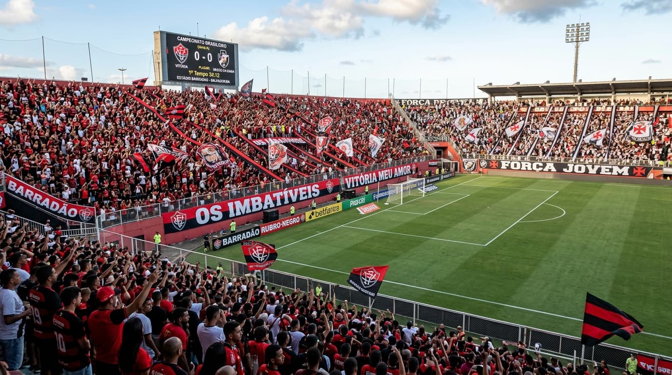 Vitória x Vasco: onde assistir ao vivo, horário e escalações no retorno do Brasileirão