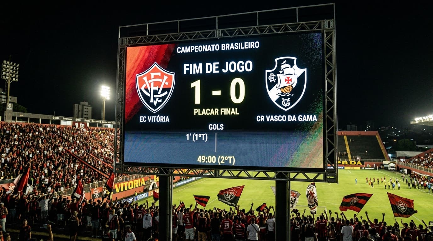 Vitória vence o Vasco por 1 a 0 no Barradão na retomada do Campeonato Brasileiro
