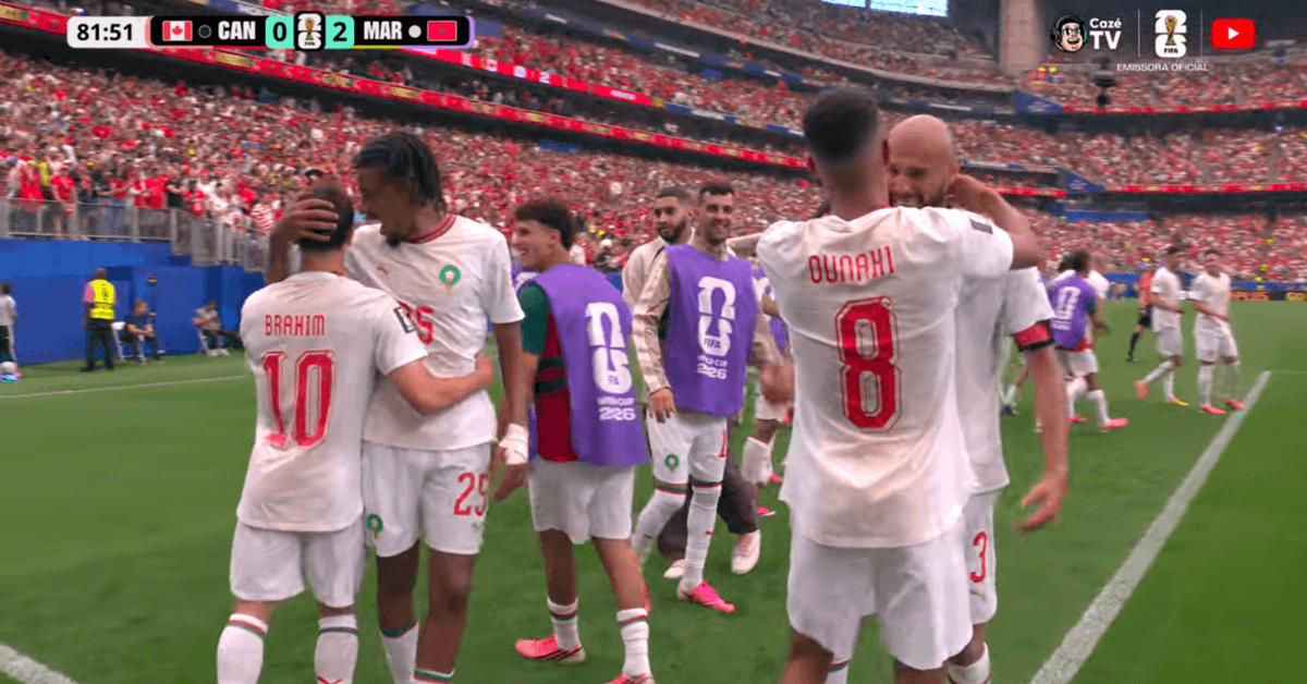 Marrocos atropela o Canadá por 3 a 0 e avança às quartas de final da Copa