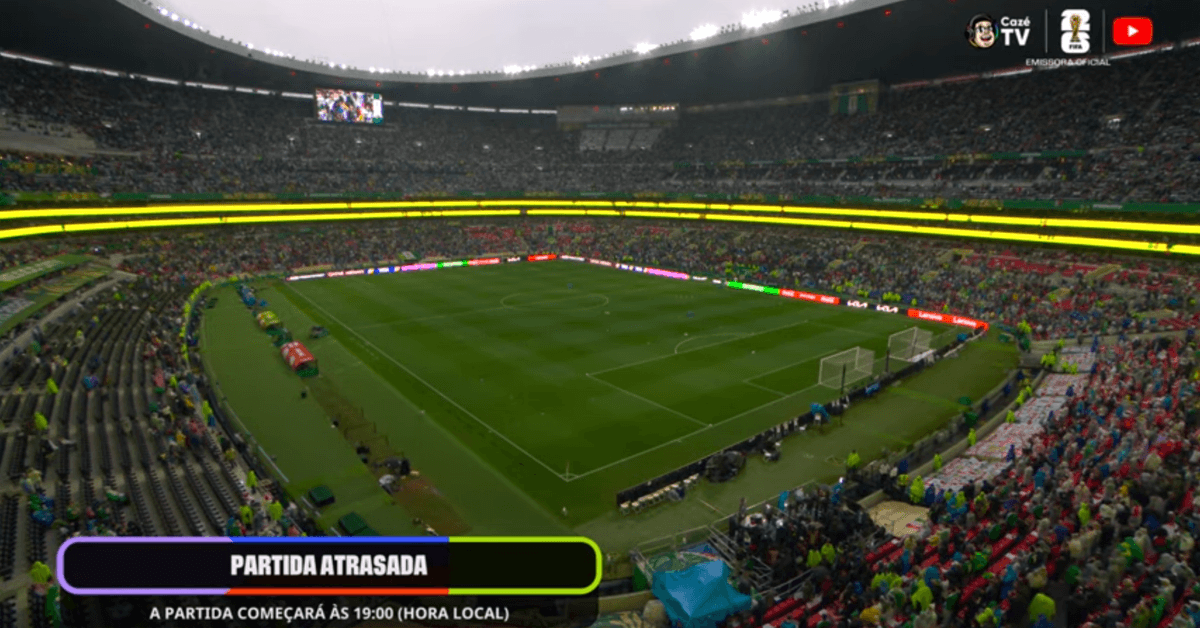 Protocolo de tempestade elétrica é ativado no Azteca antes de México x Inglaterra. Que horas começa o jogo?