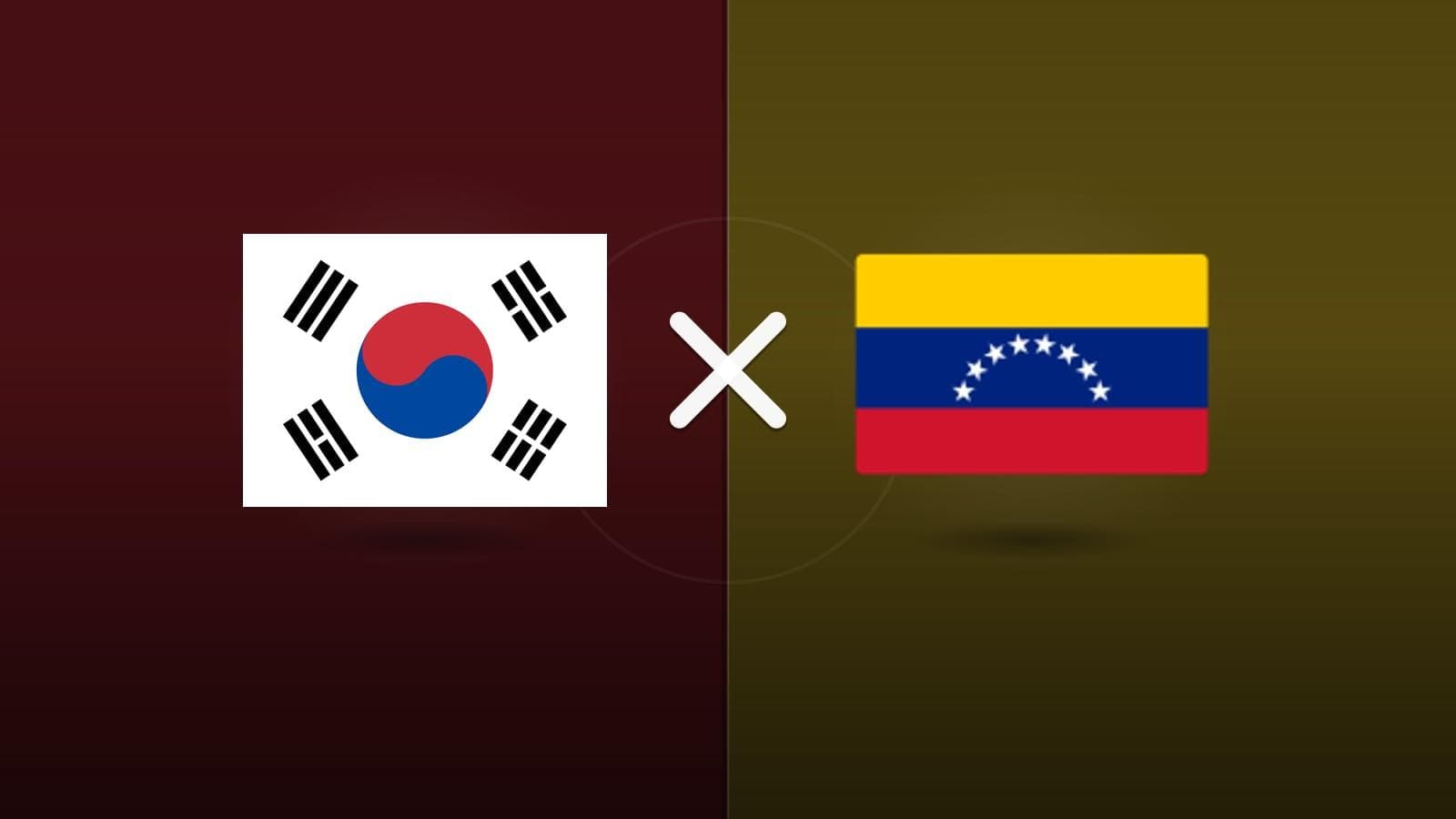 Coreia do Sul x Venezuela jogam hoje às 08h00 pela Friendlies. Foto: Diário 24 Horas / Montagem