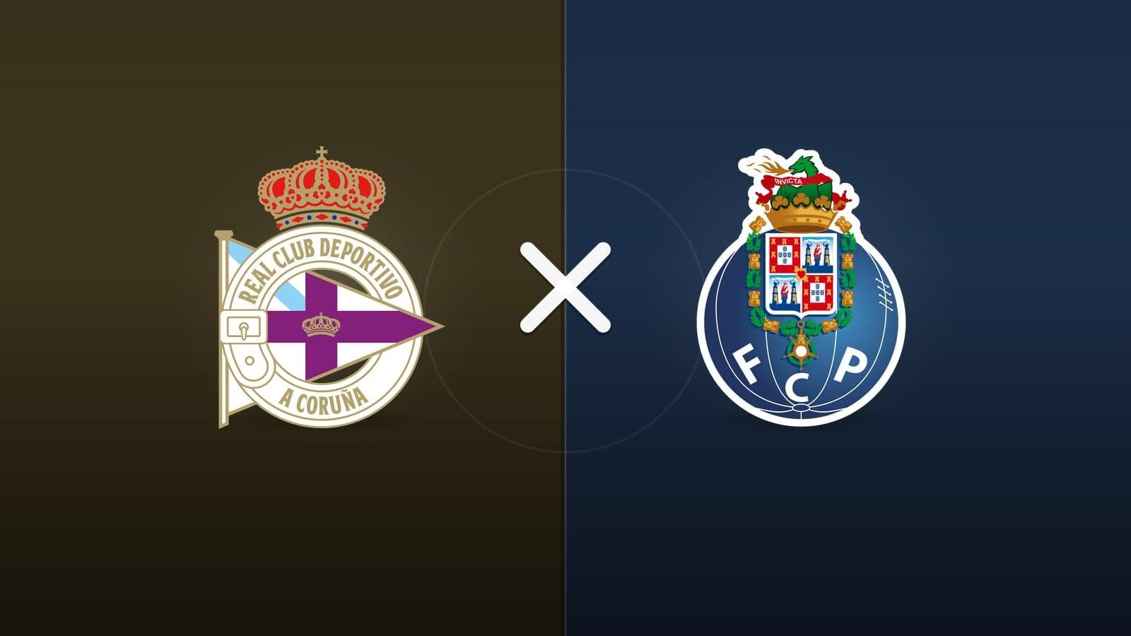 Deportivo La Coruna x Porto jogam hoje às 14h00 pela Friendlies Clubs. Foto: Diário 24 Horas / Montagem