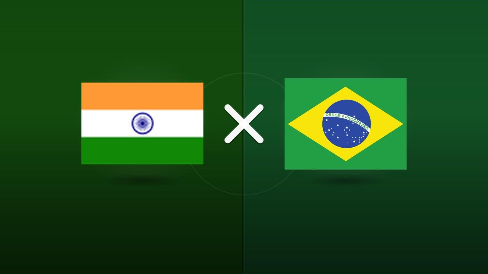 India x Brasil jogam hoje às 11h00 pela Friendlies. Foto: Diário 24 Horas / Montagem