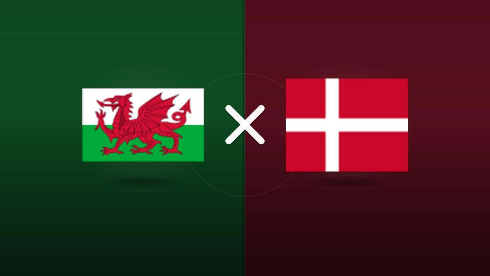 País de Gales x Dinamarca jogam hoje às 15h45 pela UEFA Nations League. Foto: Diário 24 Horas / Montagem