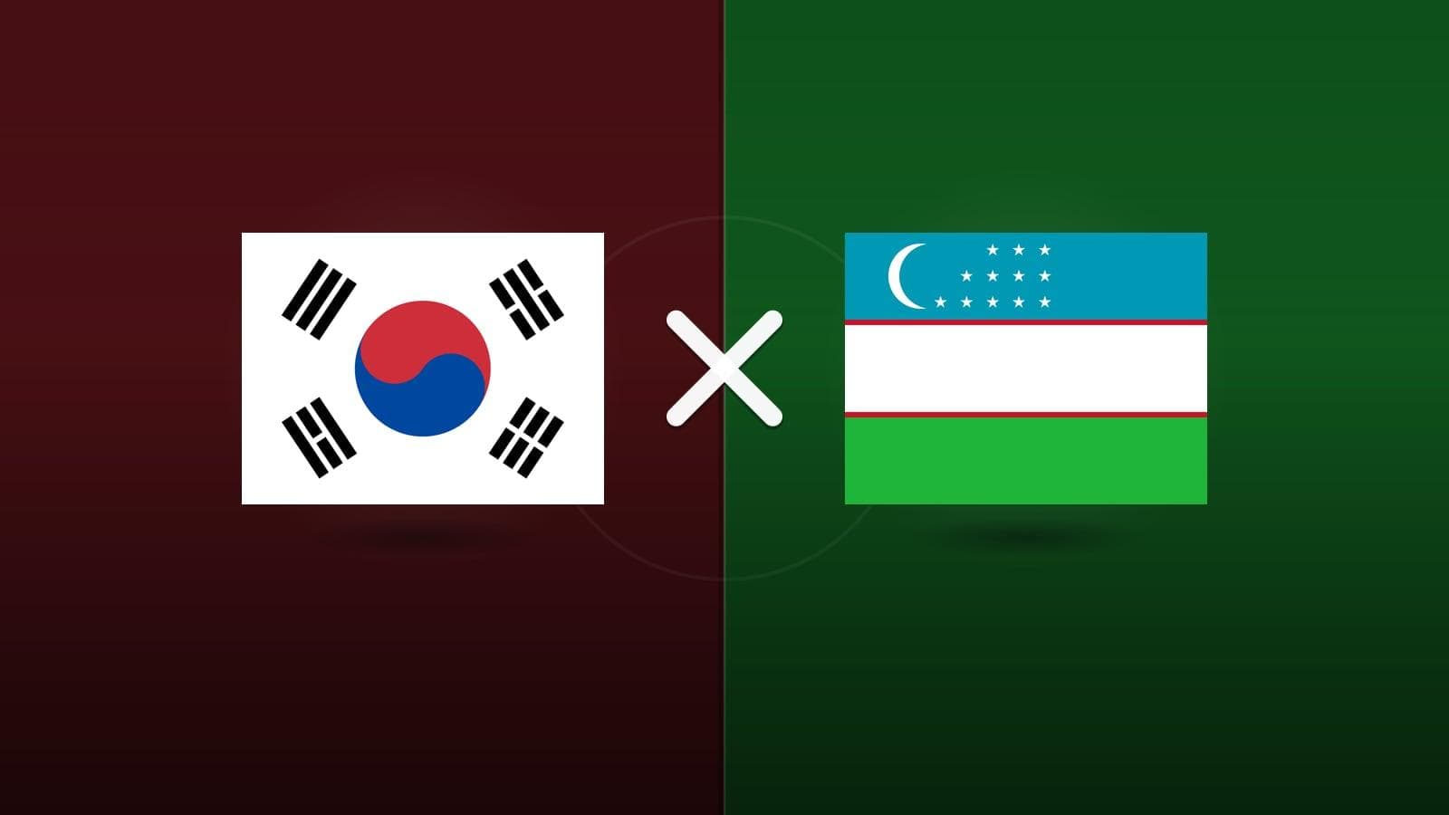 Coreia do Sul x Uzbekistan jogam hoje às 08h00 pela Friendlies. Foto: Diário 24 Horas / Montagem