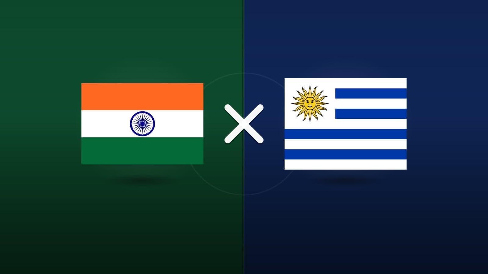 India x Uruguai jogam hoje às 11h00 pela Friendlies. Foto: Diário 24 Horas / Montagem