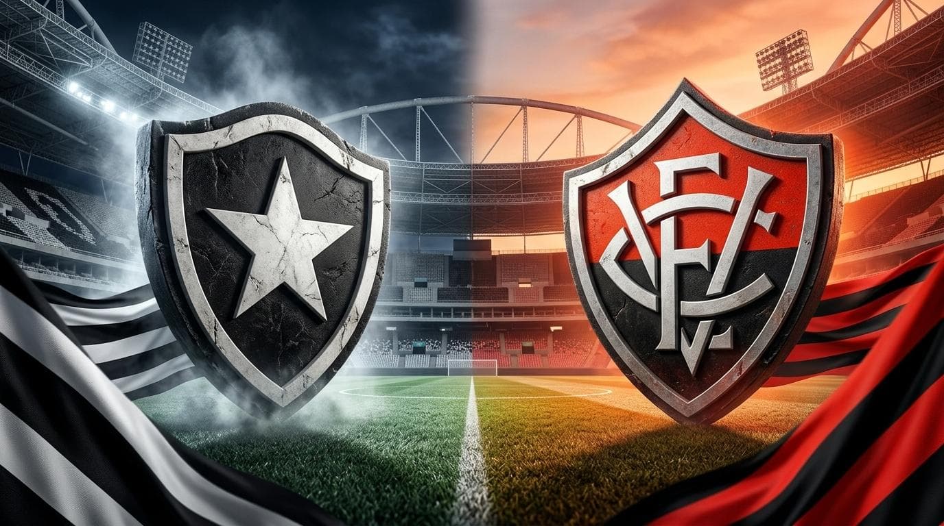 Botafogo x Vitória jogam hoje às 19h30 pela Serie A. Foto: Diário 24 Horas / Montagem