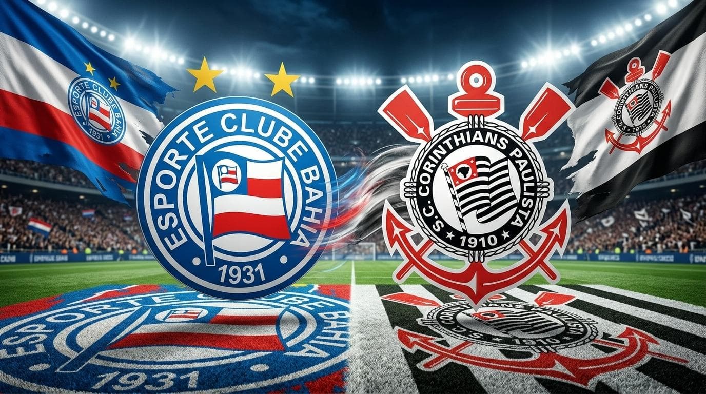 Bahia x Corinthians jogam hoje às 16h00 pela Serie A. Foto: Diário 24 Horas / Montagem