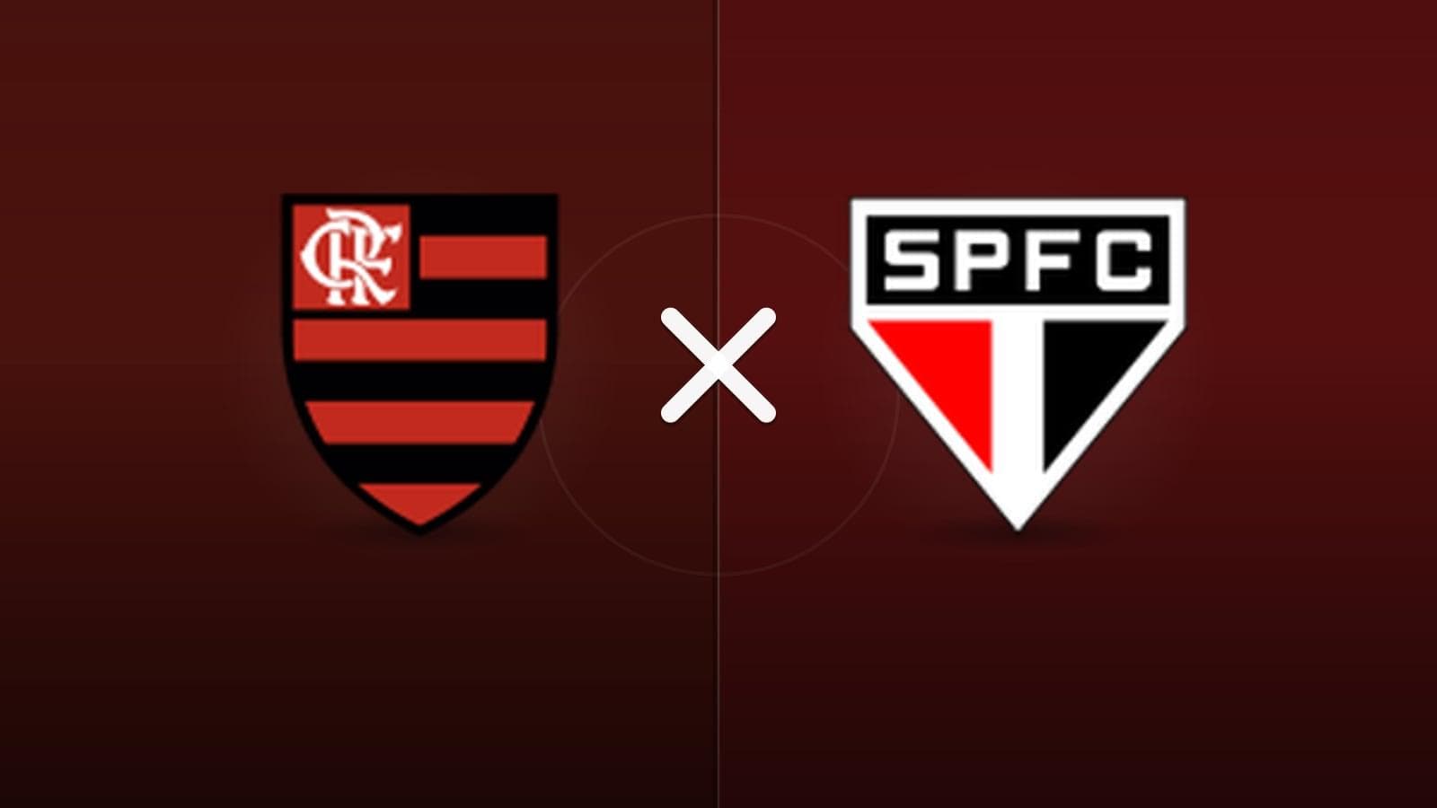 Flamengo x São Paulo jogam hoje às 18h30 pela Serie A. Foto: Diário 24 Horas / Montagem