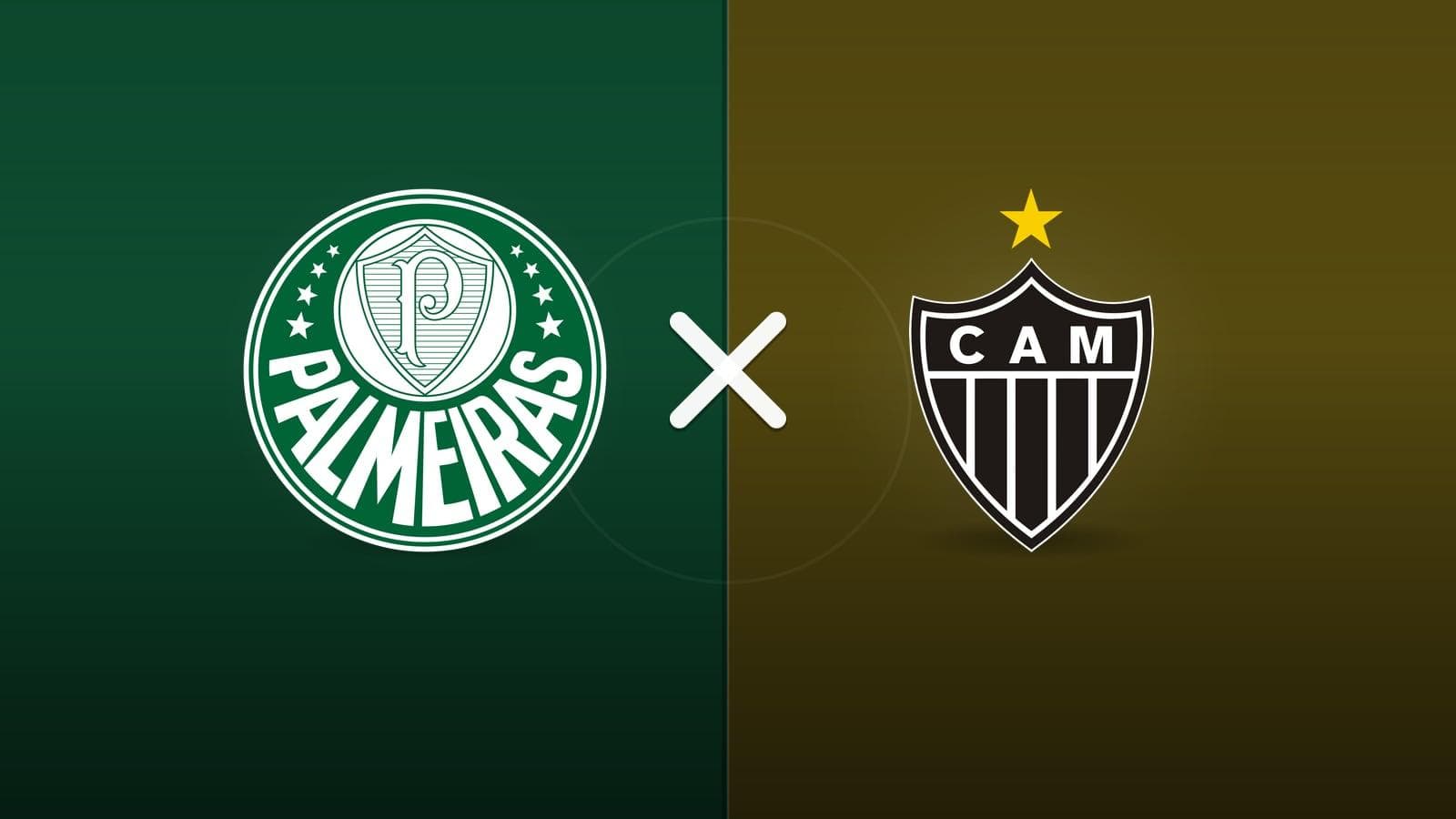 Palmeiras x Atlético-MG jogam hoje às 19h30 pela Serie A. Foto: Diário 24 Horas / Montagem