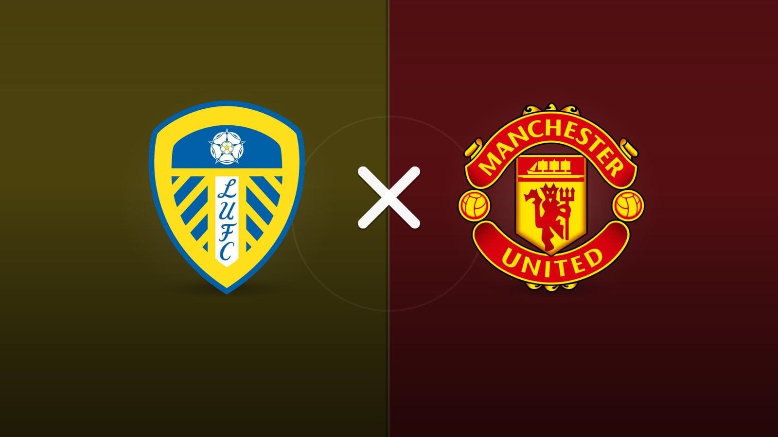 Leeds x Manchester United jogam hoje às 15h30. Foto: Diário 24 Horas / Montagem