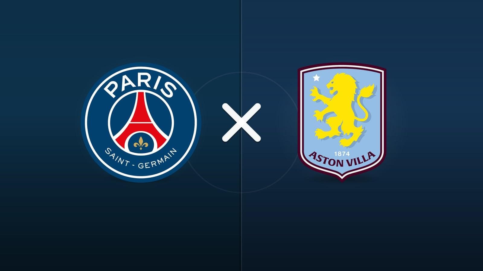 PSG x Aston Villa jogam hoje às 16h00 pela UEFA Super Cup. Foto: Diário 24 Horas / Montagem