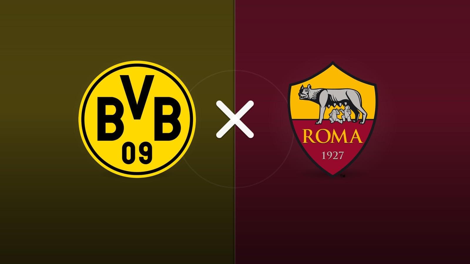 Borussia Dortmund x AS Roma jogam hoje às 12h30 pela Friendlies Clubs. Foto: Diário 24 Horas / Montagem