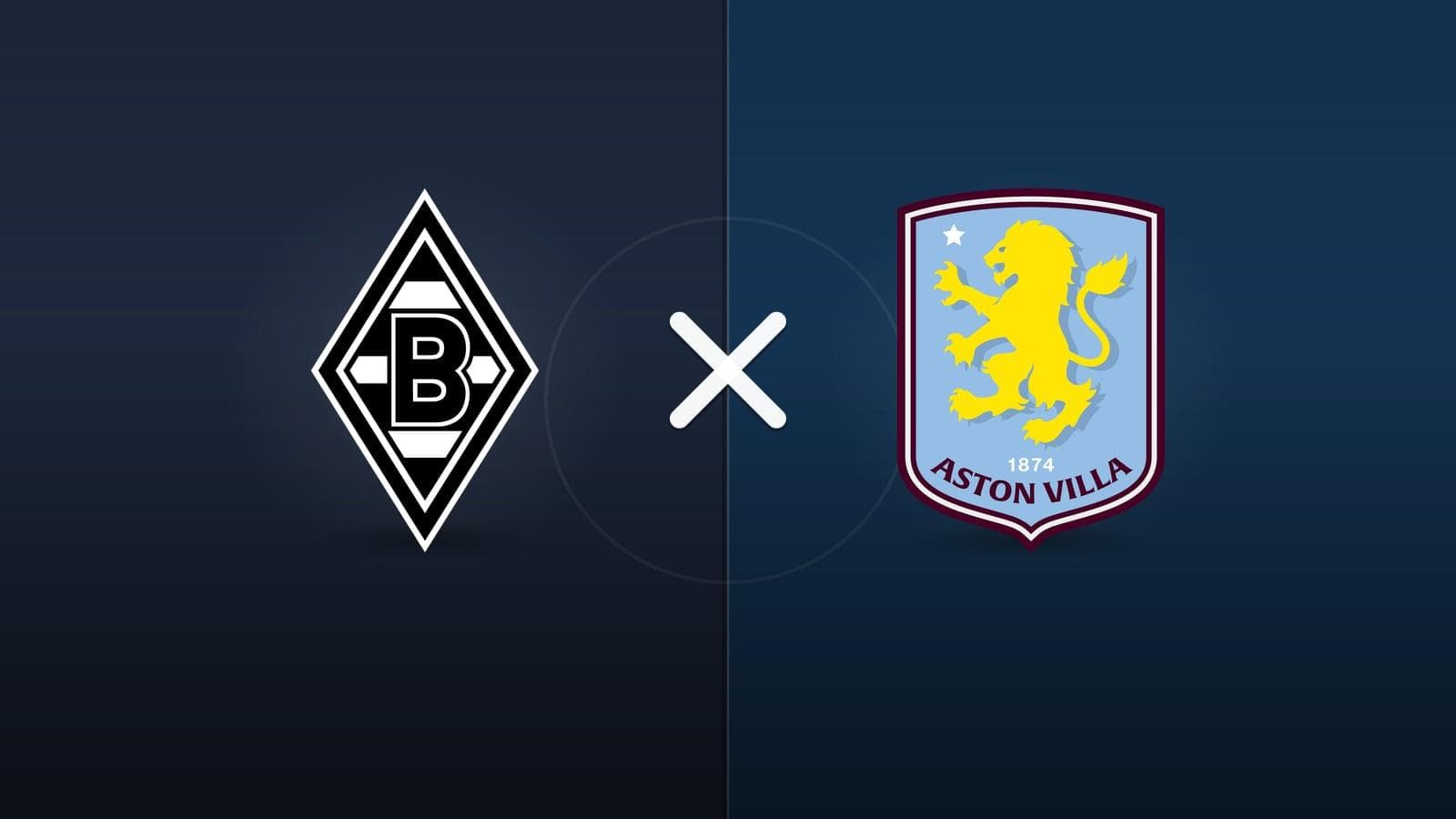 Borussia Mönchengladbach x Aston Villa jogam hoje às 10h30 pela Friendlies Clubs. Foto: Diário 24 Horas / Montagem