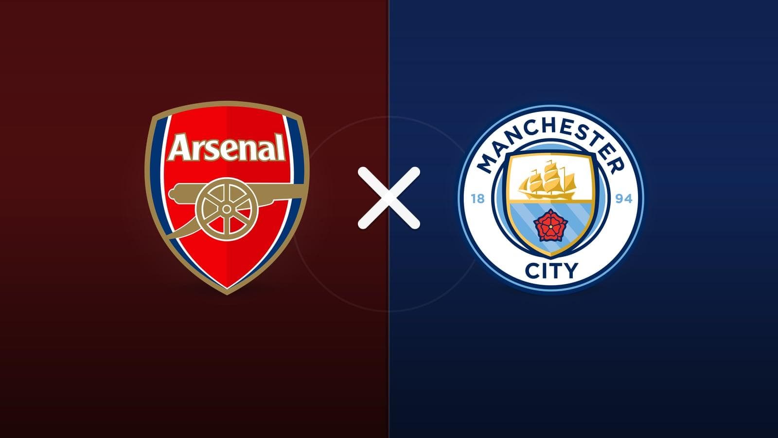 Arsenal x Manchester City jogam hoje às 11h00 pela Community Shield. Foto: Diário 24 Horas / Montagem