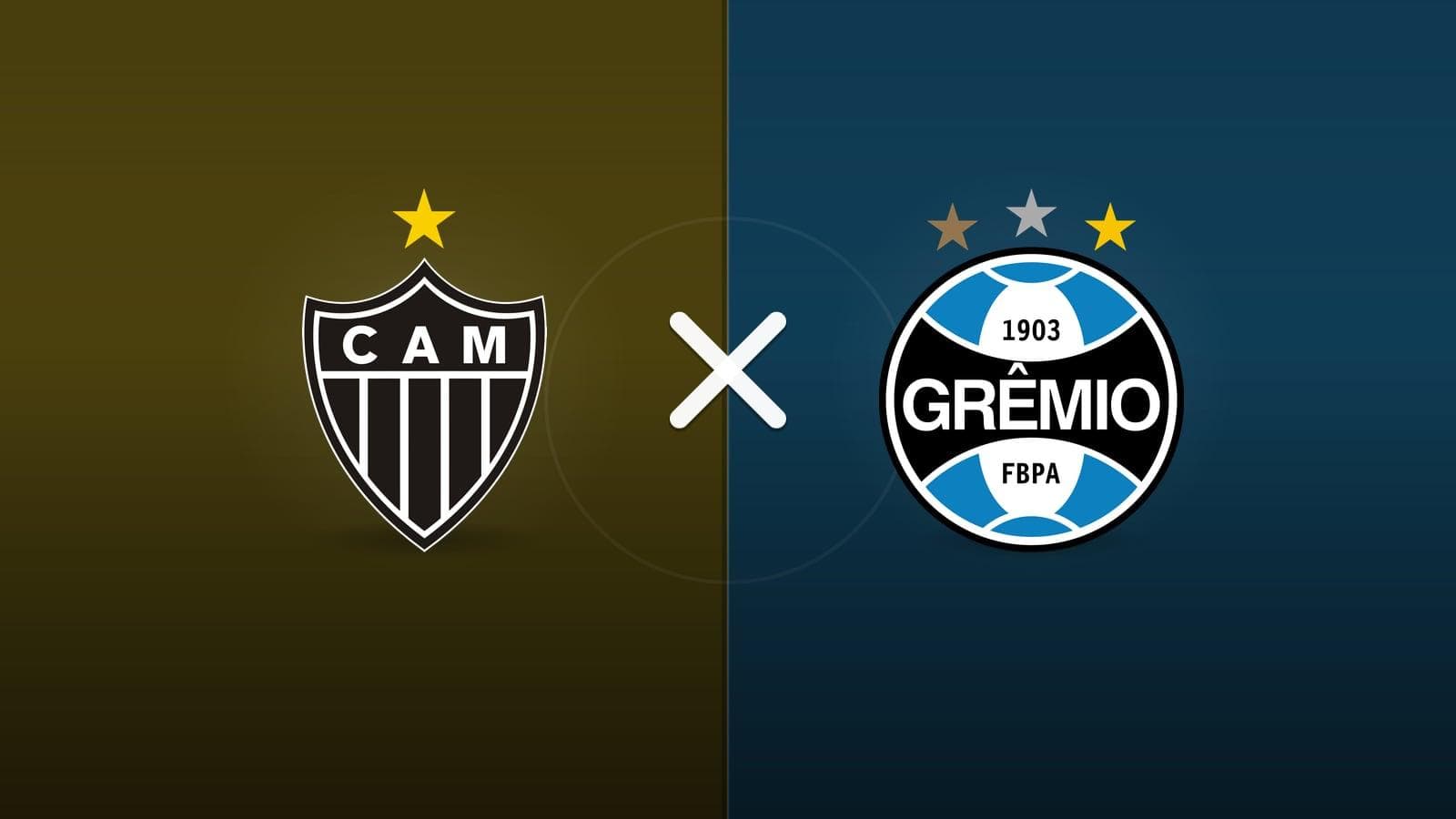 Atlético-MG x Grêmio jogam hoje às 16h00 pela Serie A. Foto: Diário 24 Horas / Montagem