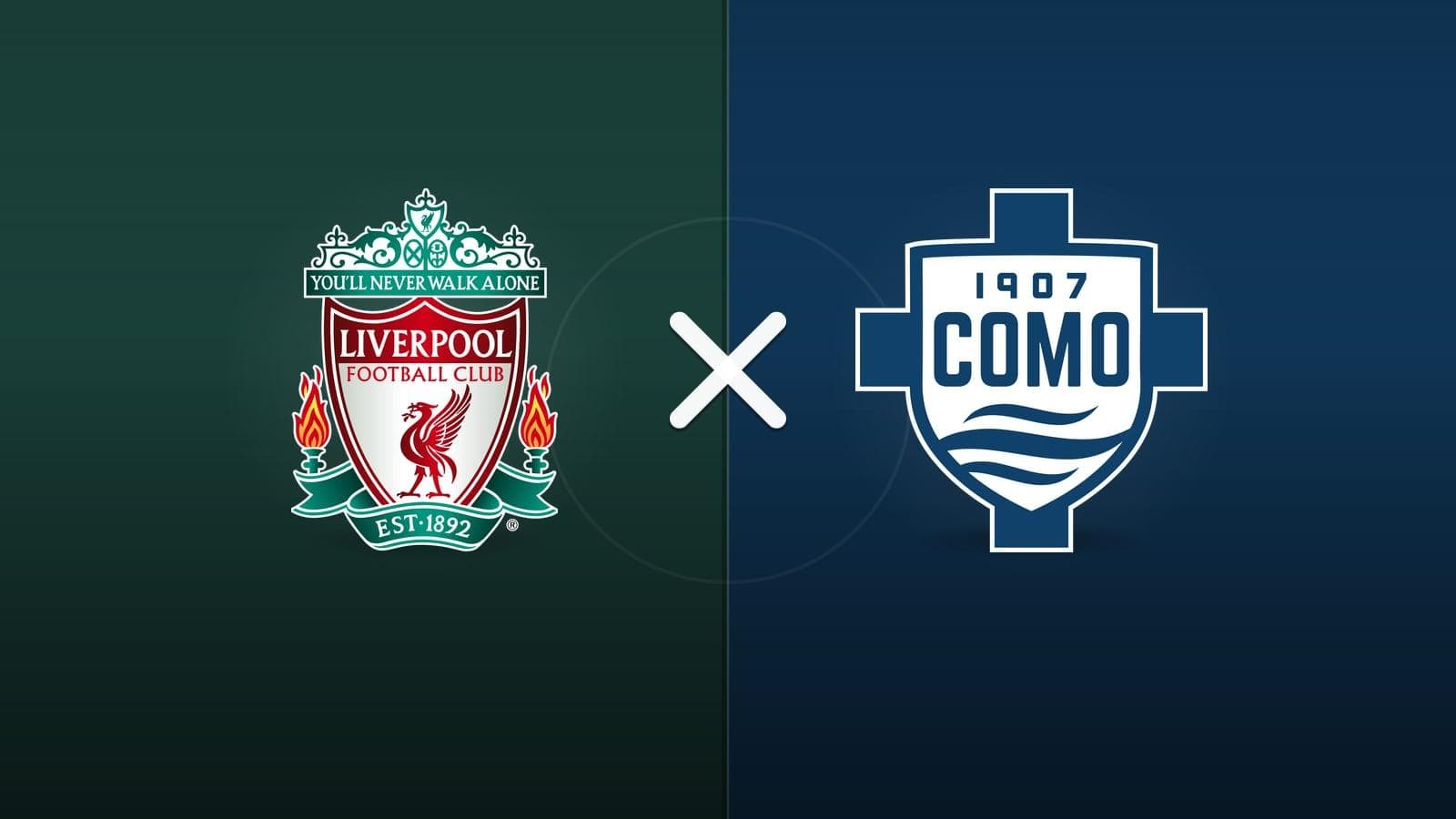 Liverpool x Como jogam hoje às 07h30 pela Friendlies Clubs. Foto: Diário 24 Horas / Montagem