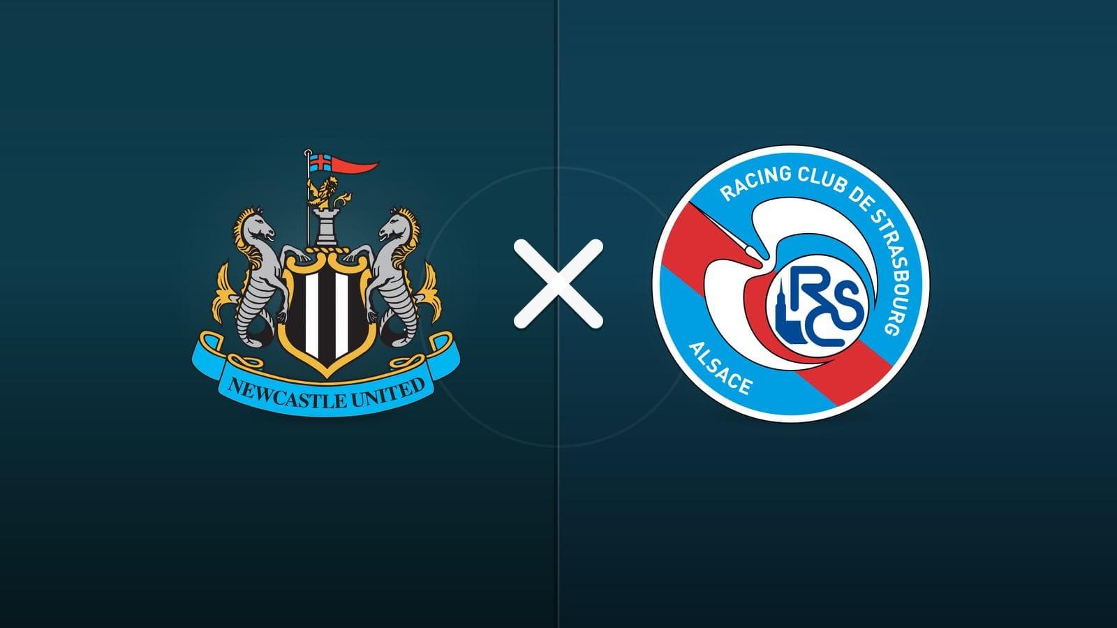 Newcastle x Strasbourg jogam hoje às 12h00 pela Friendlies Clubs. Foto: Diário 24 Horas / Montagem