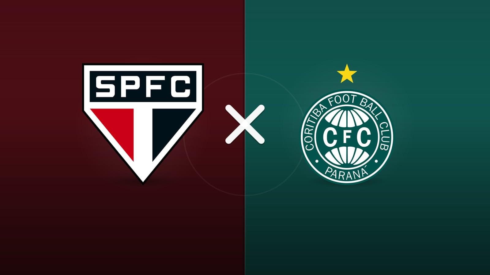 São Paulo x Coritiba jogam hoje às 21h00 pela Serie A. Foto: Diário 24 Horas / Montagem