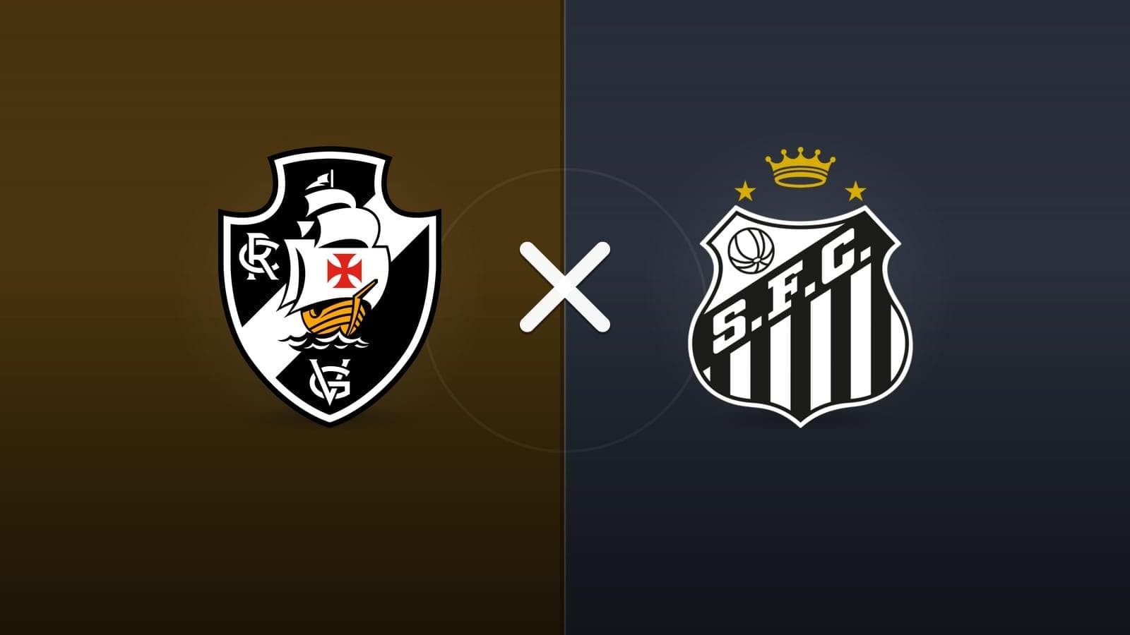 Vasco x Santos jogam hoje às 16h00 pela Serie A. Foto: Diário 24 Horas / Montagem