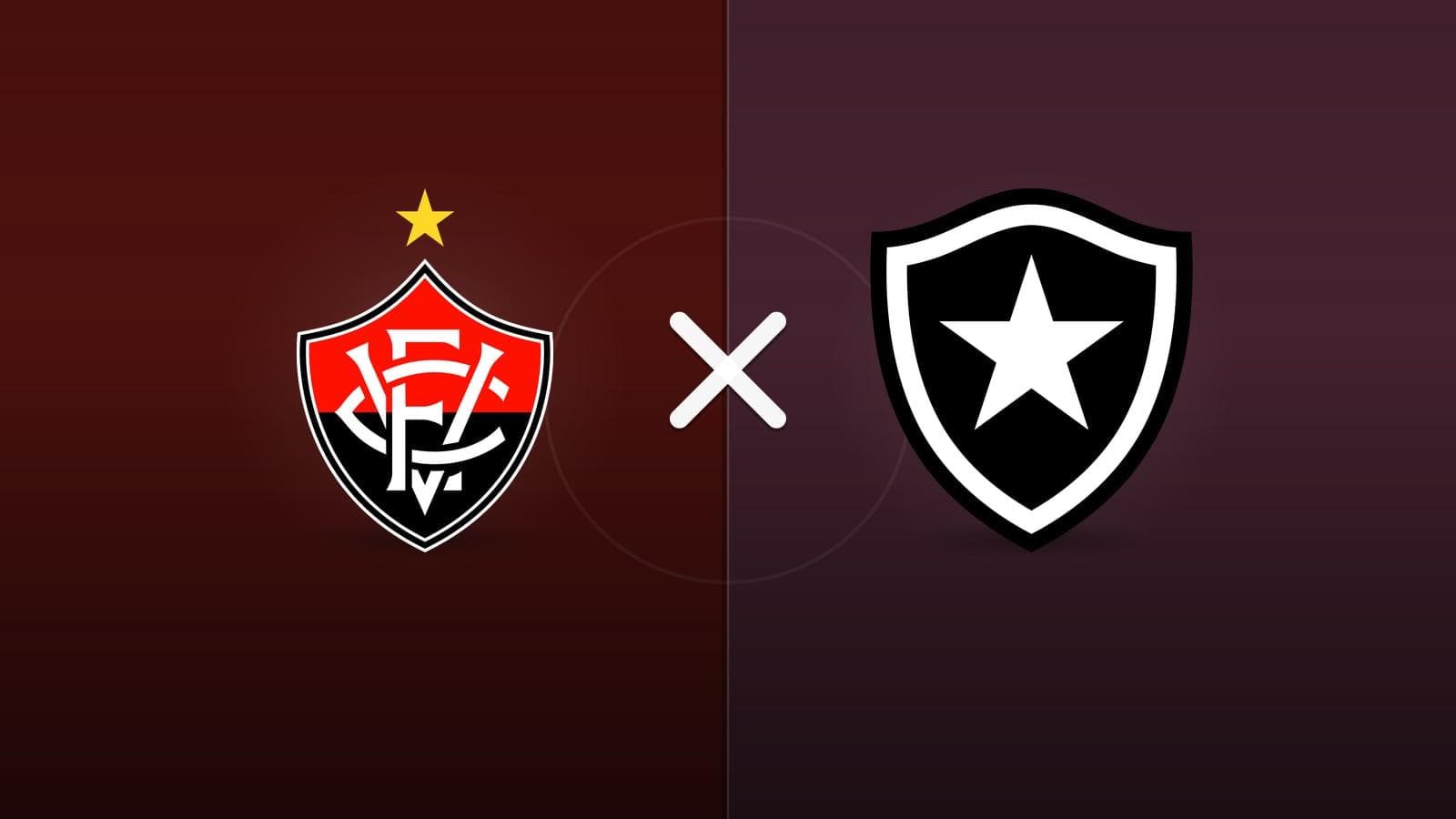Vitória x Botafogo jogam hoje às 18h30 pela Serie A. Foto: Diário 24 Horas / Montagem