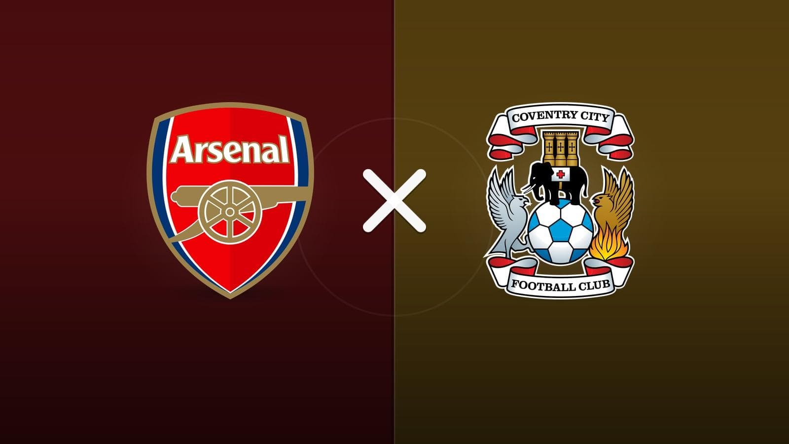 Arsenal x Coventry jogam hoje às 16h00 pela Premier League. Foto: Diário 24 Horas / Montagem