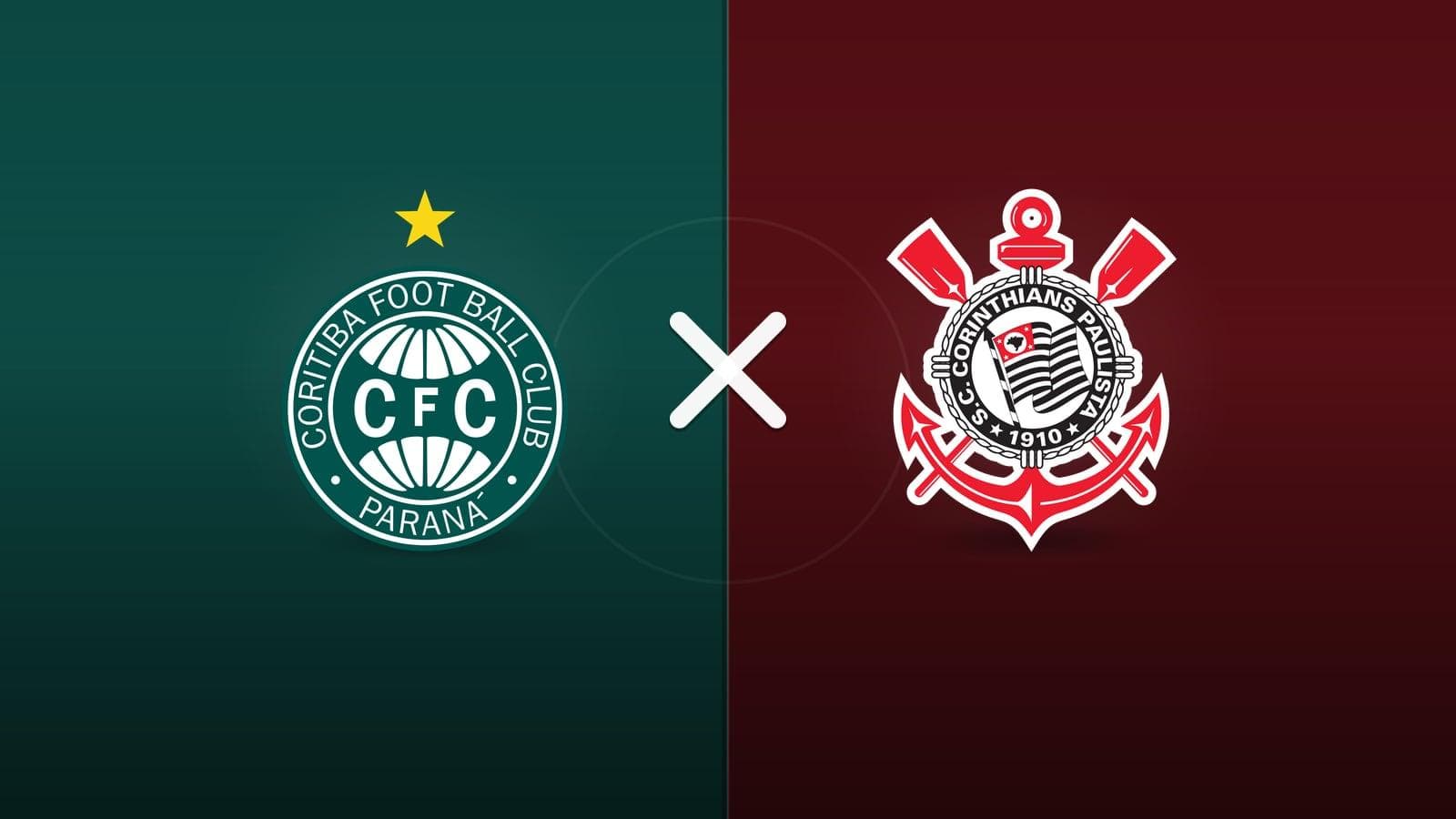 Coritiba x Corinthians jogam hoje às 19h30 pela Serie A. Foto: Diário 24 Horas / Montagem