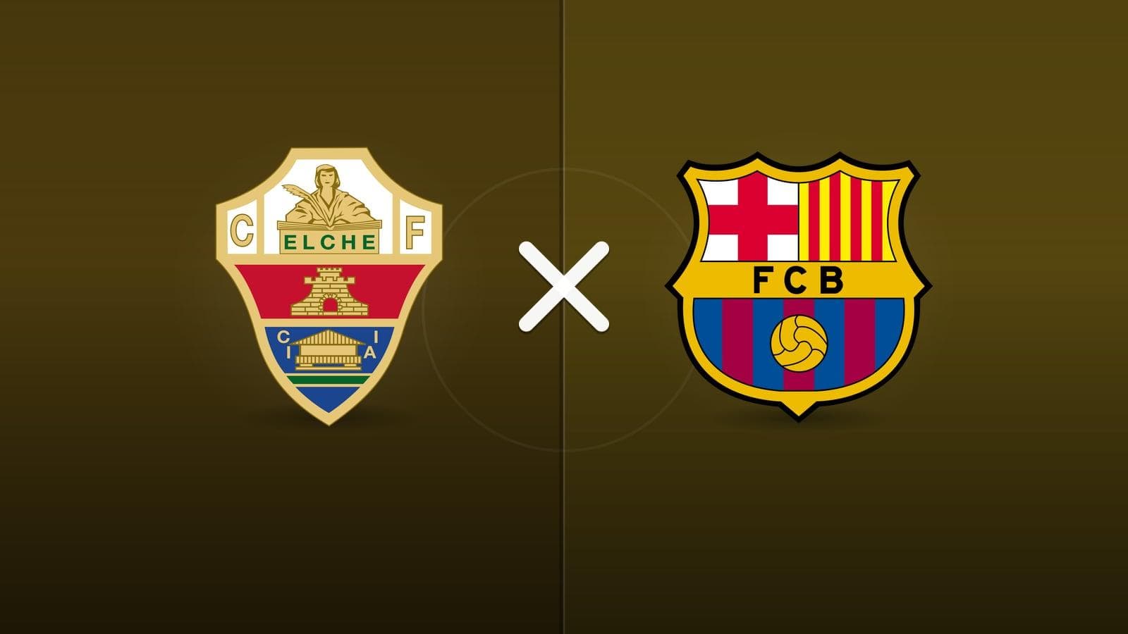 Elche x Barcelona jogam hoje às 16h30 pela La Liga. Foto: Diário 24 Horas / Montagem