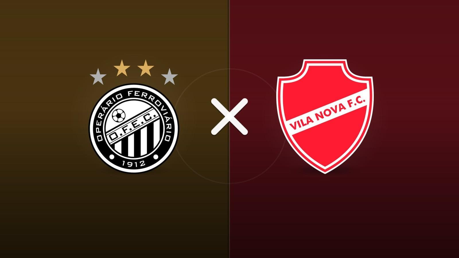 Operario-PR x Vila Nova jogam hoje às 18h00 pela Serie B. Foto: Diário 24 Horas / Montagem