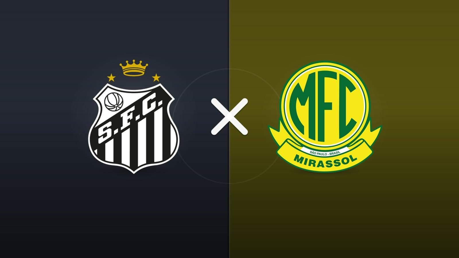 Santos x Mirassol jogam hoje às 18h30 pela Serie A. Foto: Diário 24 Horas / Montagem