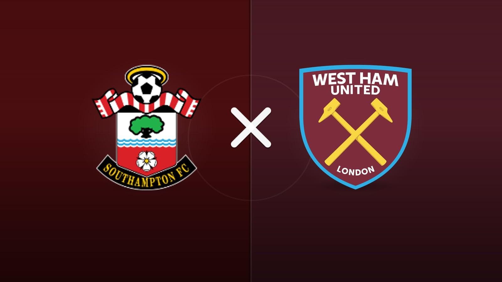 Southampton x West Ham jogam hoje às 15h45 pela League Cup. Foto: Diário 24 Horas / Montagem