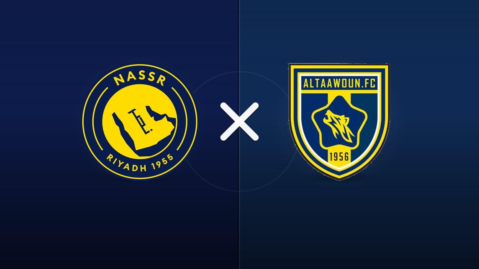 Al-Nassr x Al Taawon jogam hoje às 15h00 pela Pro League. Foto: Diário 24 Horas / Montagem