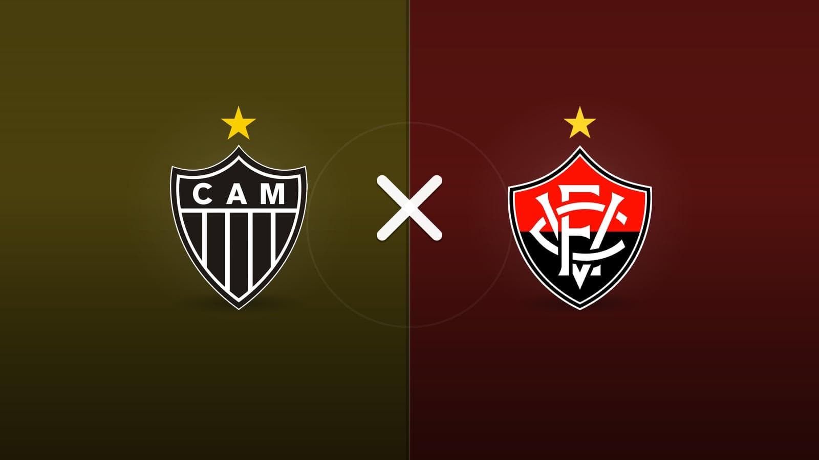 Atlético-MG x Vitória jogam hoje às 18h30 pela Serie A. Foto: Diário 24 Horas / Montagem