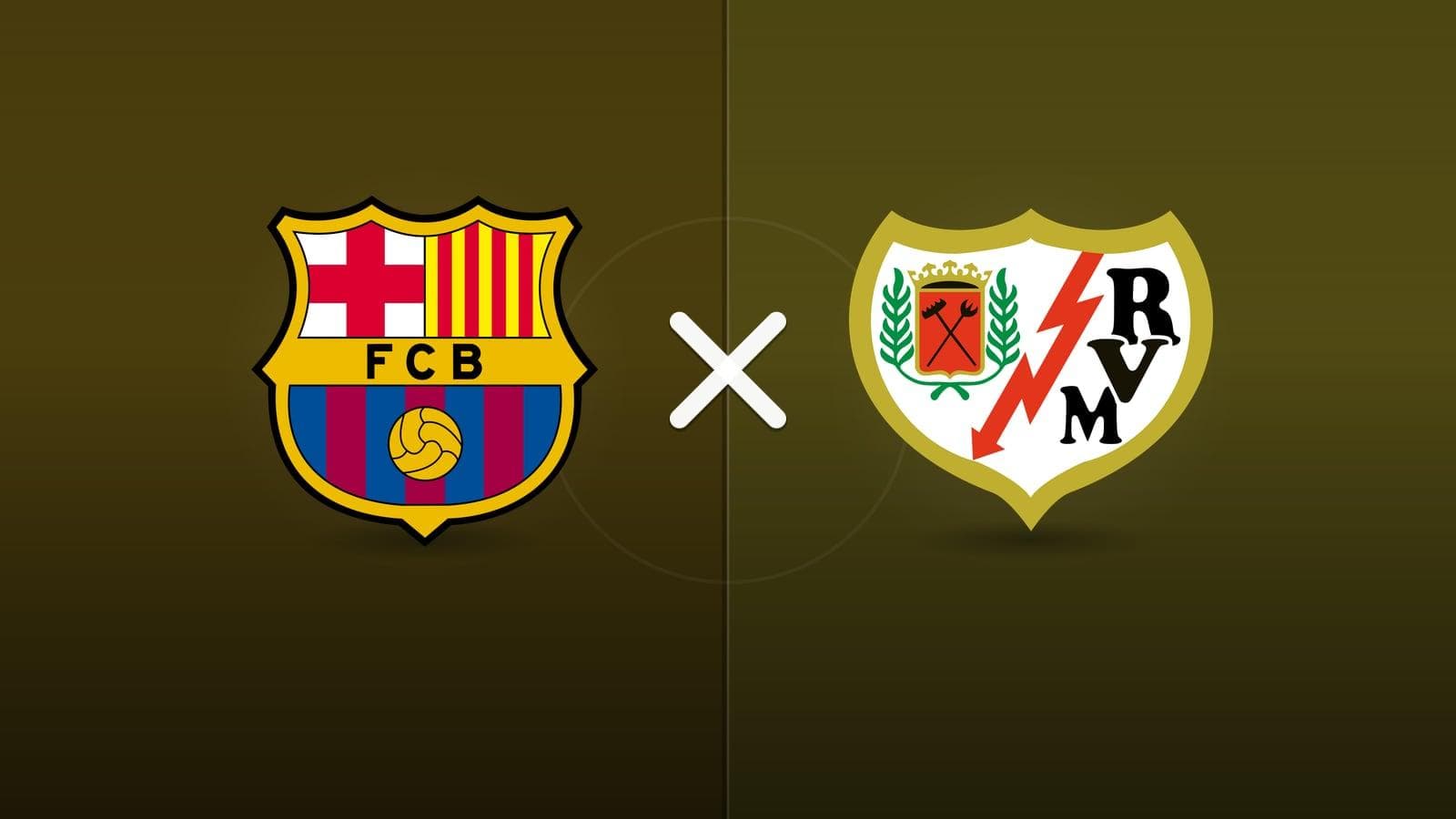 Barcelona x Rayo Vallecano jogam hoje às 16h30 pela La Liga. Foto: Diário 24 Horas / Montagem