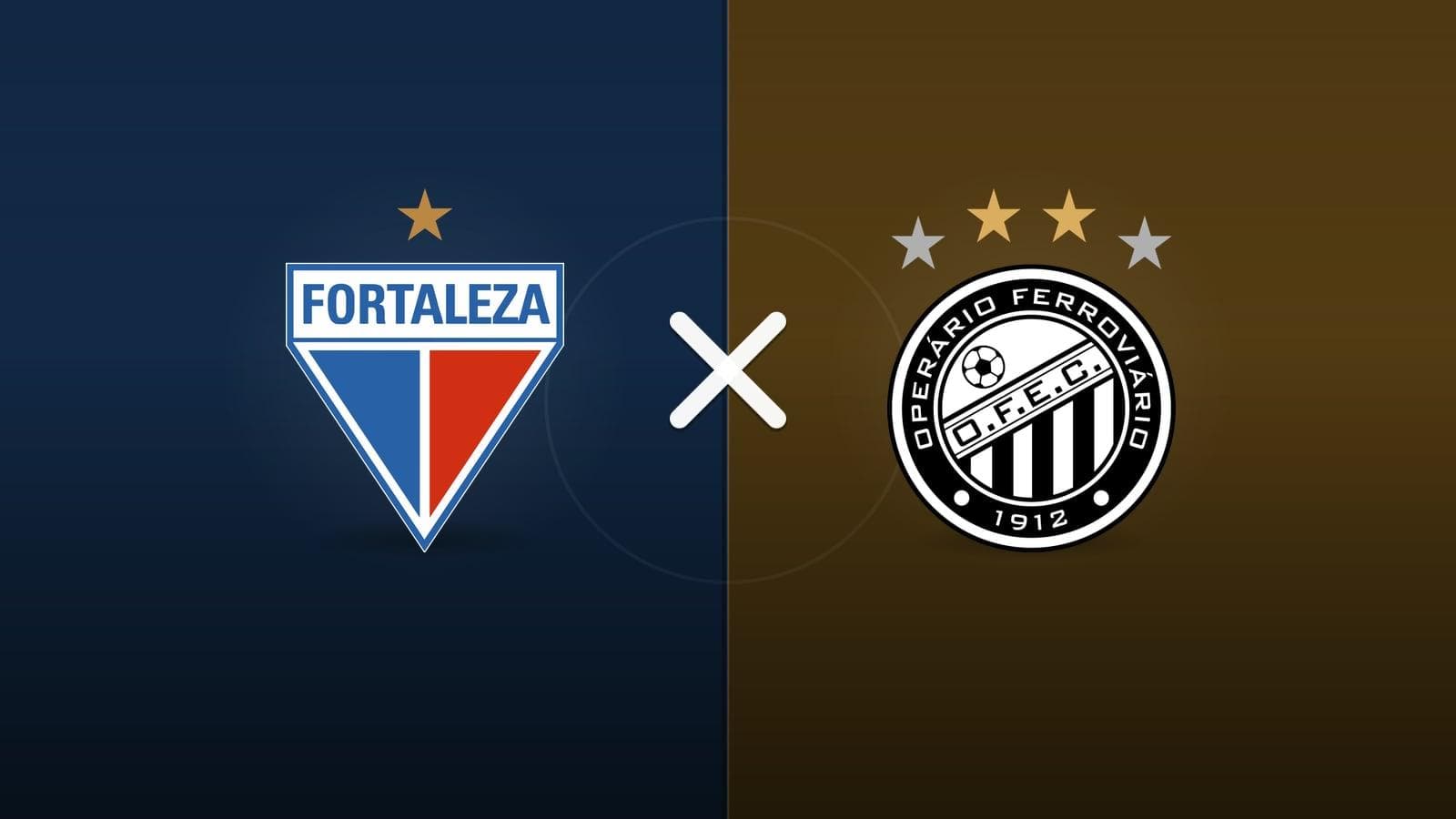 Fortaleza EC x Operario-PR jogam hoje às 19h30 pela Serie B. Foto: Diário 24 Horas / Montagem
