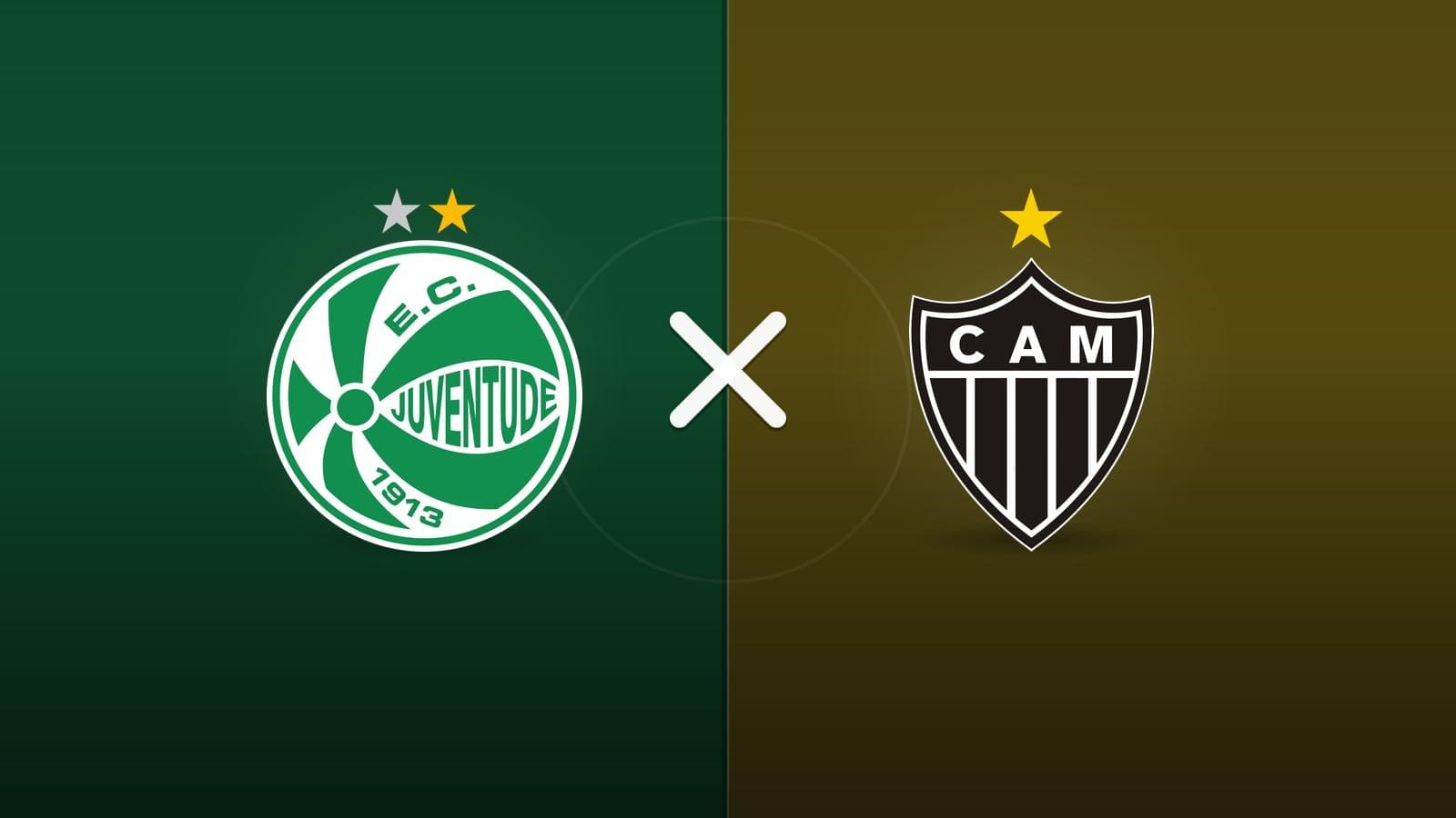 Juventude x Atlético-MG jogam hoje às 19h30 pela Copa Do Brasil. Foto: Diário 24 Horas / Montagem