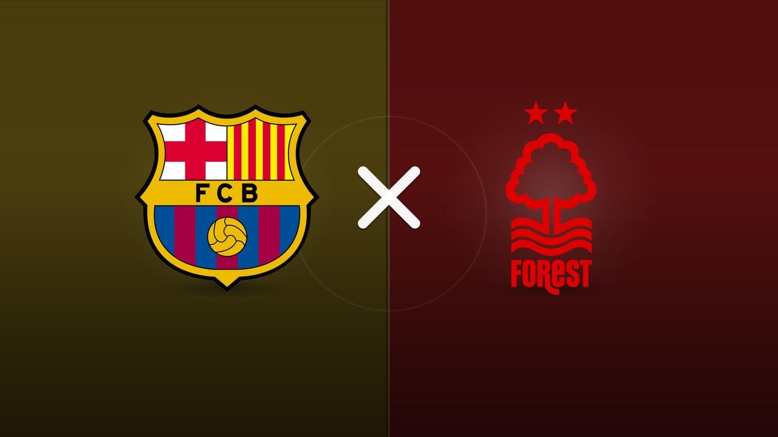 Barcelona x Nottingham Forest jogam hoje às 16h00 pela Friendlies Clubs. Foto: Diário 24 Horas / Montagem