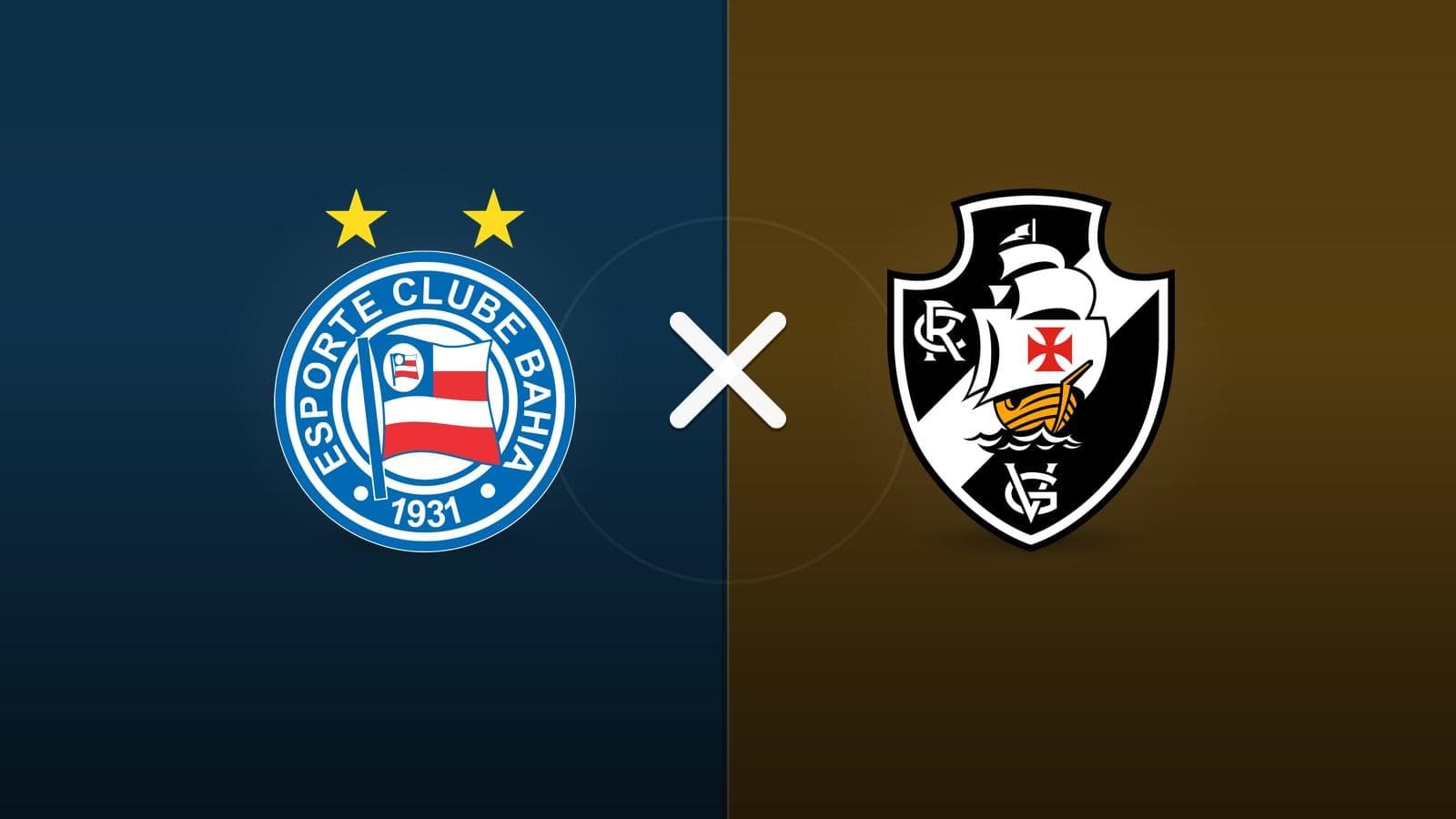 Bahia x Vasco jogam hoje às 16h00 pela Serie A. Foto: Diário 24 Horas / Montagem
