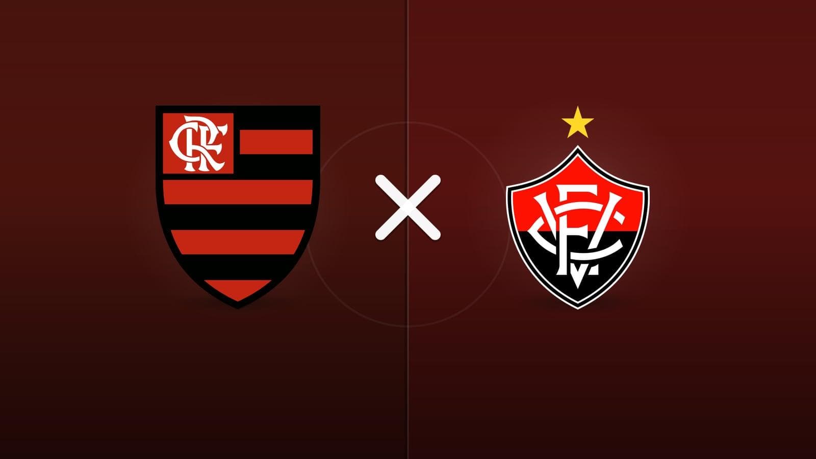 Flamengo x Vitória jogam hoje às 19h30 pela Serie A. Foto: Diário 24 Horas / Montagem